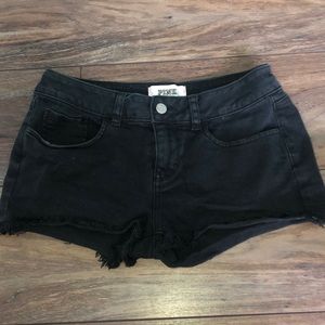 Black Denim Shorts